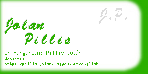 jolan pillis business card
